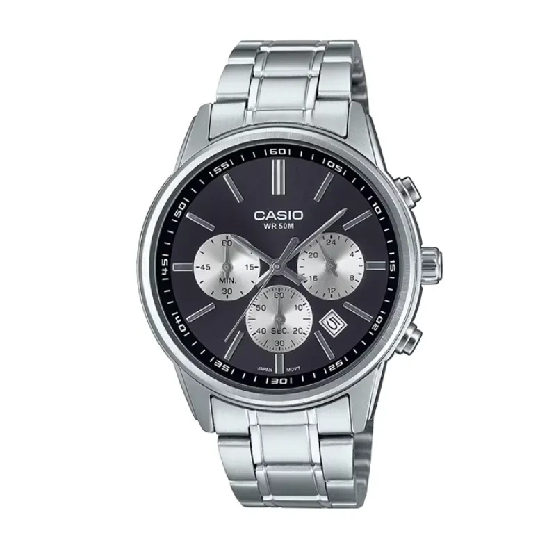 Casio Enticer Chronograph Black Dial Popular Men's Watch- MTP-E515D-1AV